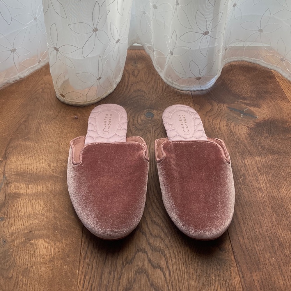 Pink Velvet Loafers